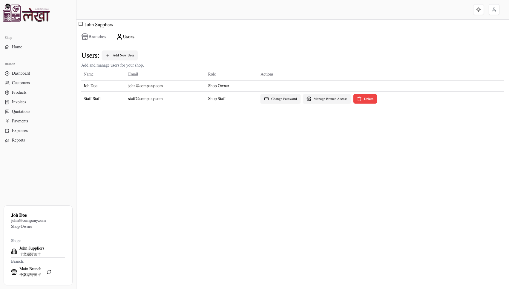 Lekha Dashboard